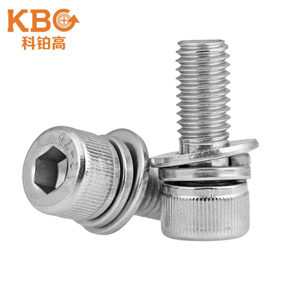 圆柱头内六角平弹垫三组合机螺丝DIN912